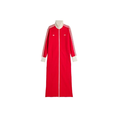 Adidas Originals AVAVAV Collaboration FW24 Длинное платье с длинными рукавами Женское Красное
