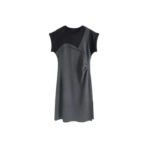 PLANE DRIFT Короткий рукав Платье Женское Серое