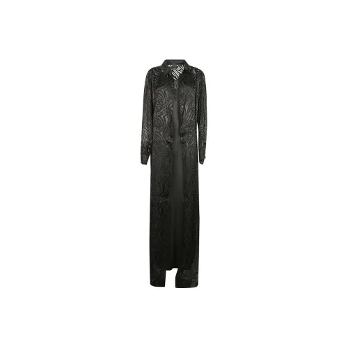 PINKO Длинное платье с длинными рукавами женское черное