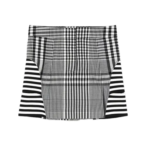 Burberry Кожаная короткая юбка женская черного цвета