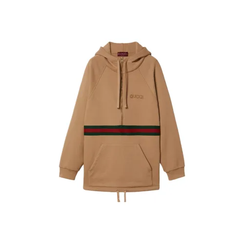 GUCCI Длинное платье с длинными рукавами женское коричневое