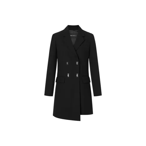 MO&CO Черное Женское Длинное Платье с Рукавами