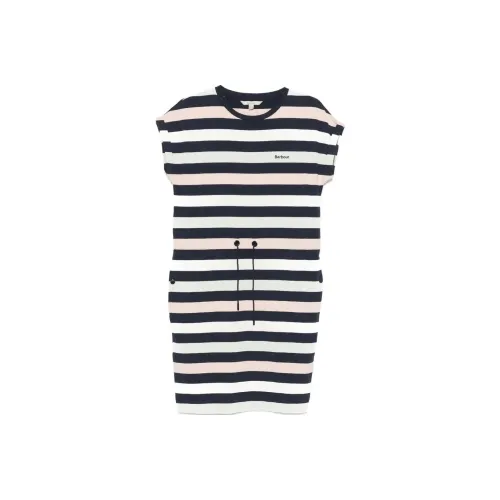 BARBOUR SS25 Короткий рукав Платье Женское Морской синий