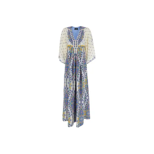 ETRO Многоцветные Женские Длинные Платья с Рукавами