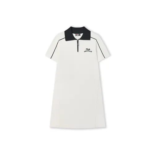 FILA ORIGINALE Облачный белый Женские Платья с Коротким Рукавом