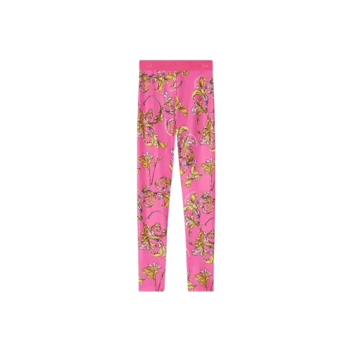 VERSACE Леггинсы Женские Ярко-розовые