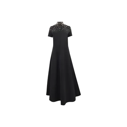 Staud Black Женские Короткие Платья с Рукавами