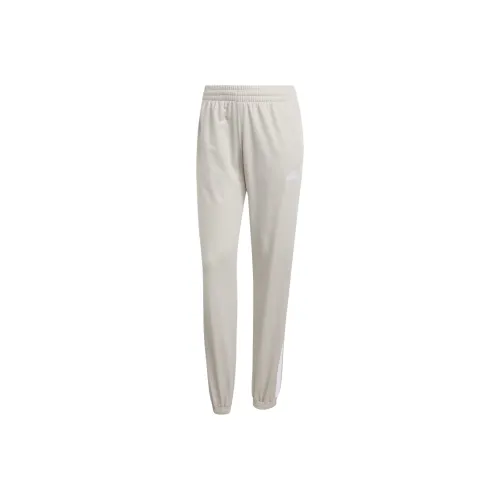 Adidas 3 Stripes Tricot Track Брюки Вязаные Тренировочные брюки Женские Бежевый белый