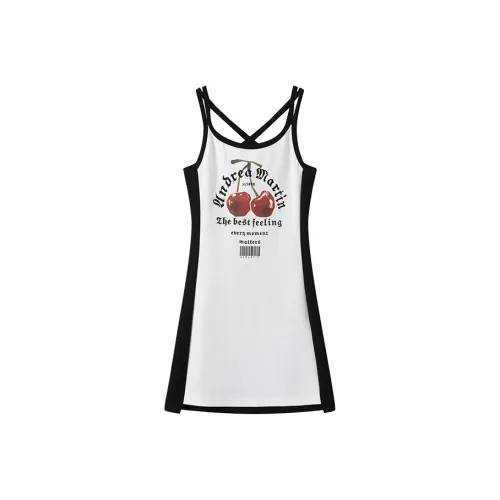 ANDREA MARTIN Юбка-платье Женское Черное Белое