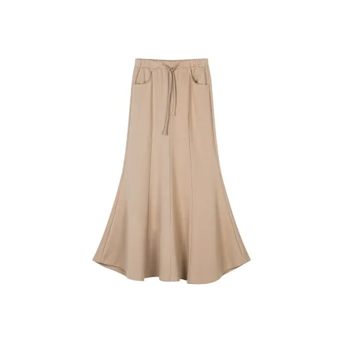 THE SEA LIFE KNIT Длинная Юбка Женская Чайный Коричневый