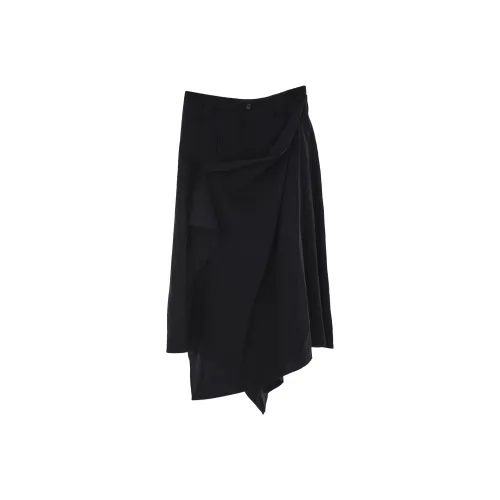 Yohji Yamamoto Черные Женские Повседневные Длинные Юбки
