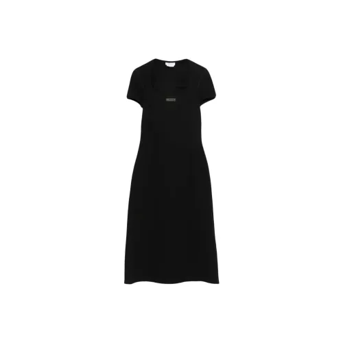 Alexander McQueen Black Женские Короткие Платья с Рукавами
