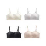 4-Пачка - Шампанский белый + Небесно-серый + Черный + Розовая кожаная