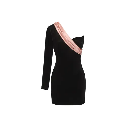 NANA JACQUELINE Длинное платье с длинными рукавами женское черное