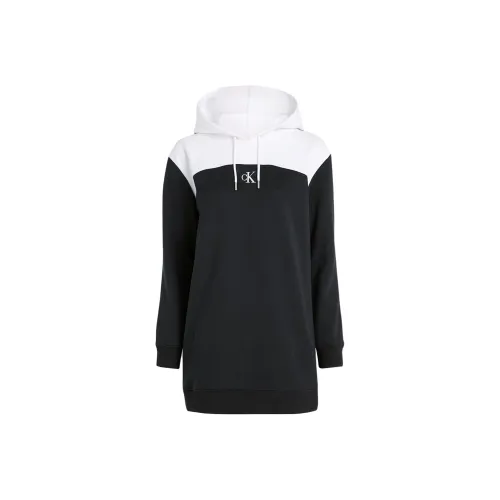 CALVIN KLEIN Длинное платье с длинными рукавами женское черное