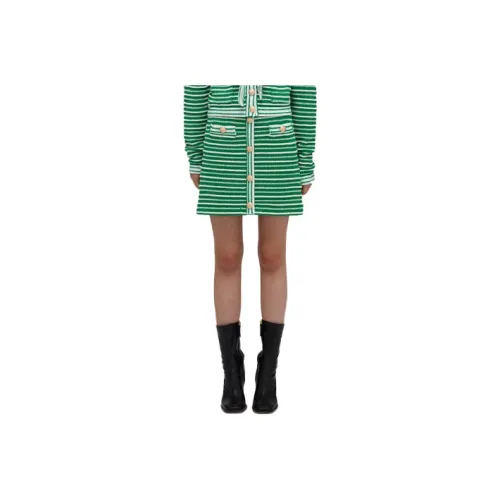 Self Портрет Зеленый Женские Повседневные Короткие Юбки