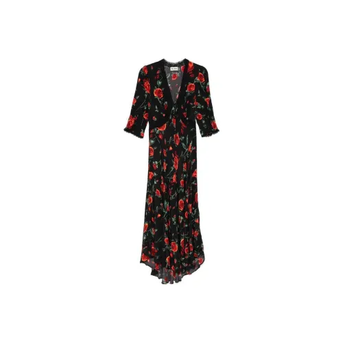 Rixo Black Женские Короткие Платья с Рукавами