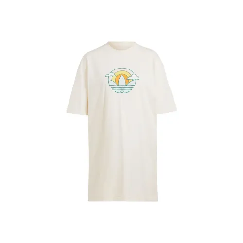 Adidas Originals Короткий рукав Платье Женское Чудесный белый