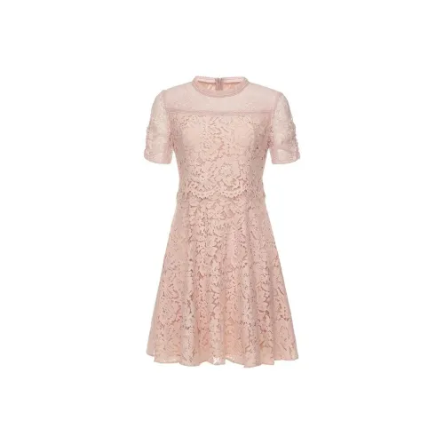 VGRASS STUDIO Короткий рукав Платье Женское Пыльно-розовый