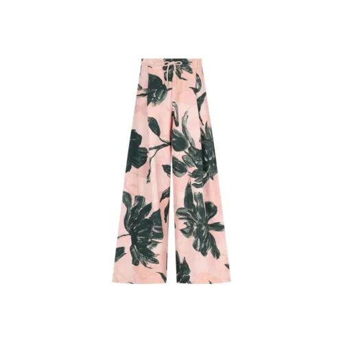 DRIES VAN NOTEN Вязаные спортивные брюки женские зеленые