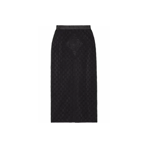 GUCCI Черные Женские Повседневные Длинные Юбки