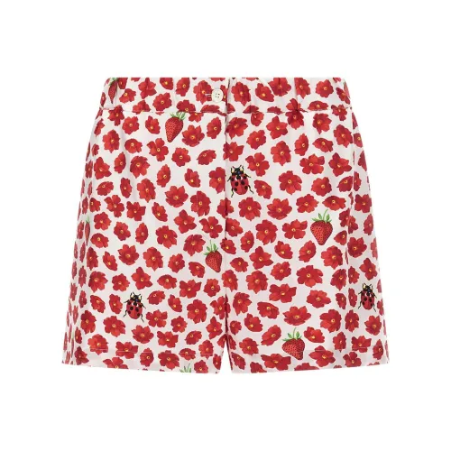 VERSACE Повседневные шорты женские красный