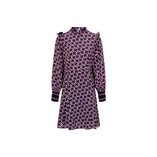 Tommy Hilfiger Многоцветные Женские Длинные Платья с Рукавами