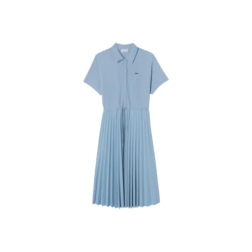LACOSTE Короткий рукав платье женское светло-синее