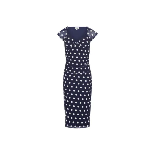 Rouje LALY Платье Короткое с короткими рукавами Женское Морской синий