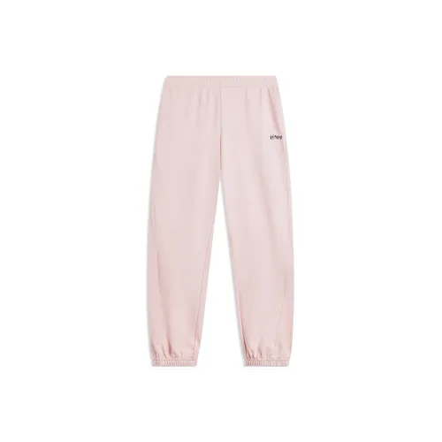 LINING Sports Life Collection Вязаные тренировочные штаны женские Светлый румяно-розовый