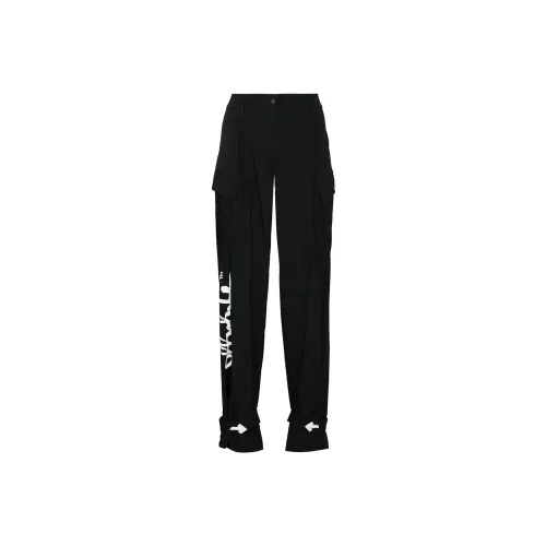 Off Белый SS21 Черный Женские Спортивные Брюки