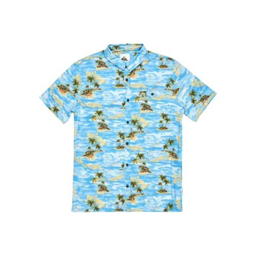 Quiksilver Blue Men's Shirts Quiksilver Синие Мужские Рубашки