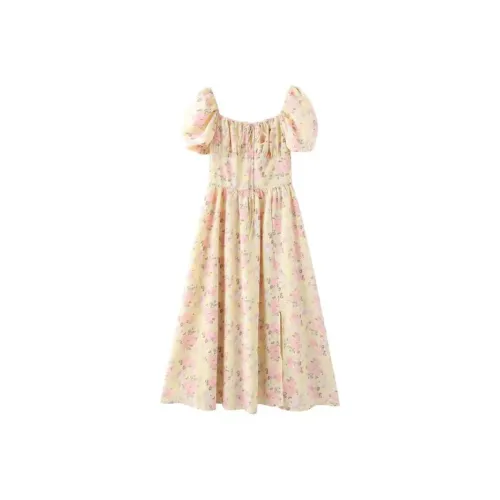 Lookinto Короткий рукав Платье Женское Цвет на изображении