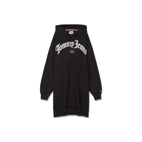 Tommy Hilfiger Черное Женское Длинное Платье с Длинным Рукавом