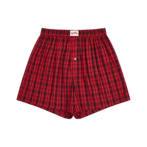 GOOD BAI SS24 New Year Collection Повседневные шорты Женские Красная клетка