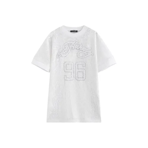 Ed Hardy Белое Женское Короткое Платье с Рукавами