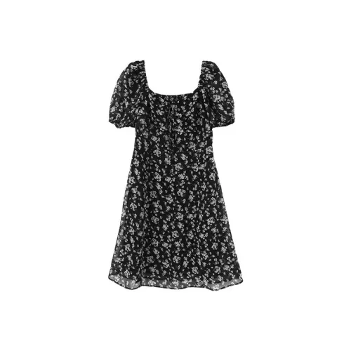 Pumpkin Valley Короткий рукав Платье Женское Faint Цветочный Shadows