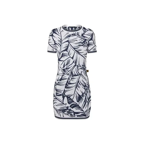 LOUIS VUITTON SS24 Короткое платье с короткими рукавами женское серое