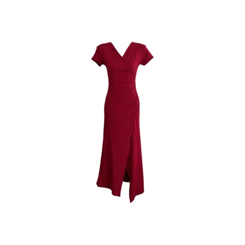 CPAURA Короткое платье с короткими рукавами женское