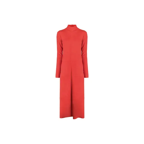 Ferragamo Red Женские Длинные Рукава Платья