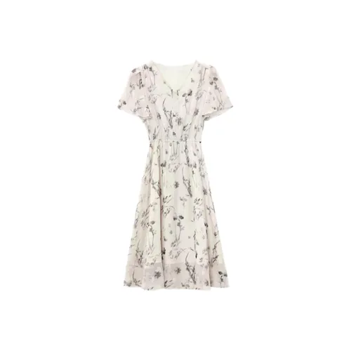 ABBY GODDESS Короткое платье с короткими рукавами женское чернильно-черное