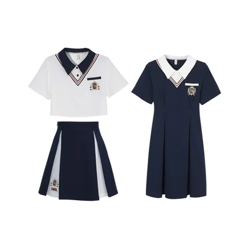 Snbl Преппи Двойной Delight Женские Комплекты с юбкой