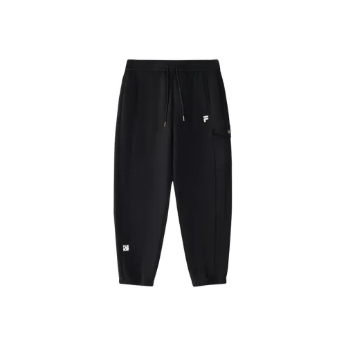 FILA FUSION Вязаные тренировочные брюки женские глубокий черный