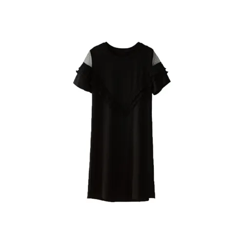 PIERRE CARDIN Black Женские Короткие Платья с Рукавами