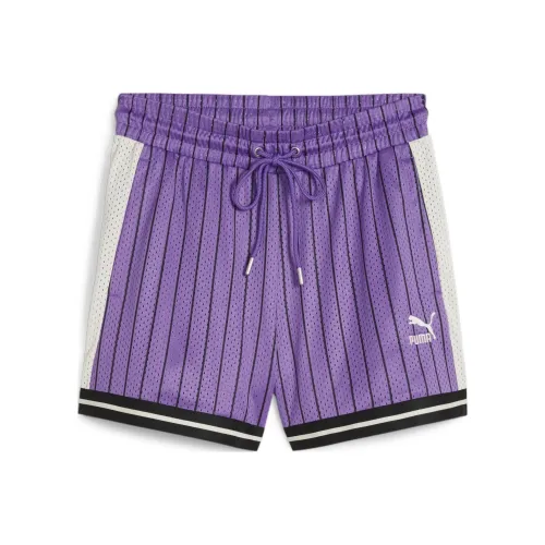 PUMA T7 Женские Сетка Шорты Повседневные шорты Женские Фиолетовый