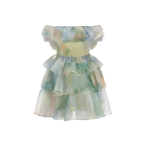 ARTE PURA Короткий рукав Платье Женское Зеленое