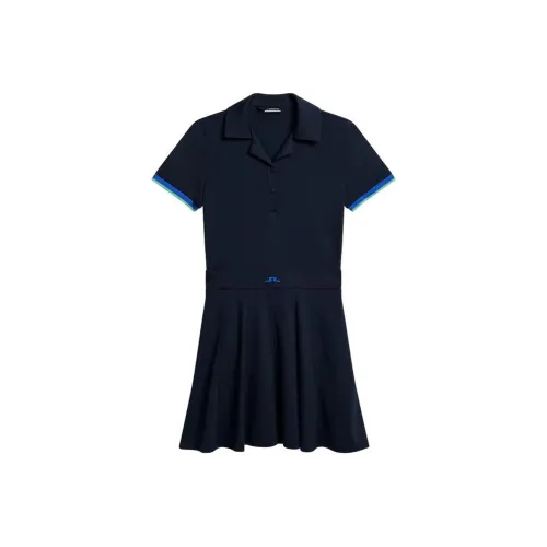 J.Lindeberg Короткий рукав Платье Женское Морской синий