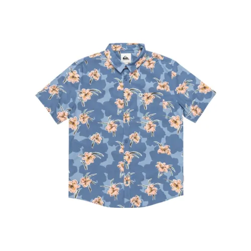 Quiksilver Blue Men's Shirts Quiksilver Синие Мужские Рубашки