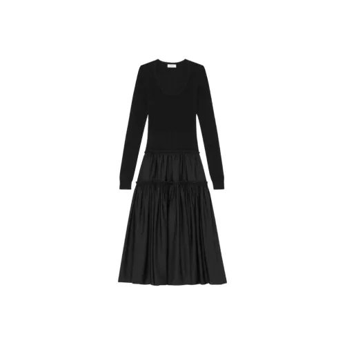 THEORY Длинное платье с длинными рукавами женское черное