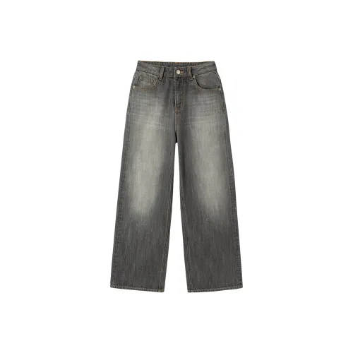 Ouyang Джинсы Женские Бетон Серый